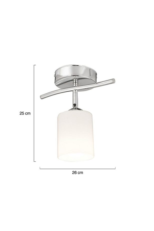 Riley Tekli Krom Spot Bardak Camlı Modern Koridor Mutfak Salon Plafonyer Avize - 4