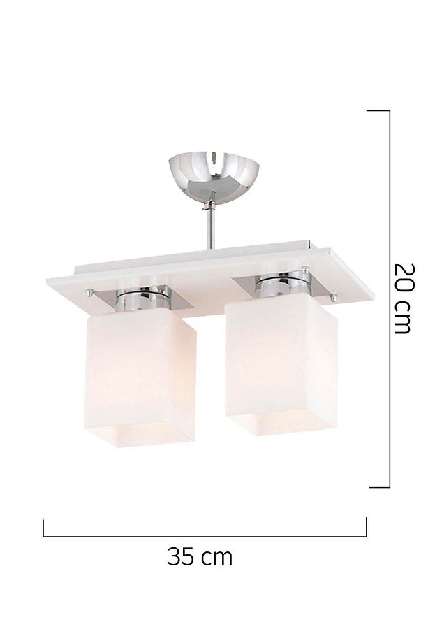 Atlas 2 Li Beyaz Modern Genç Odası Mutfak- Banyo Mutfak Salon Spot Avize - 3