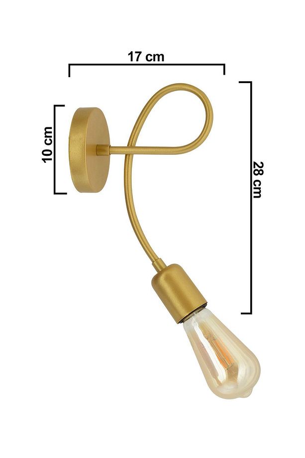 Alegra Gold Yatak Odası-Yatak başı,Cafe,Restoran için Duvar Lambası Modern Aplik - 7