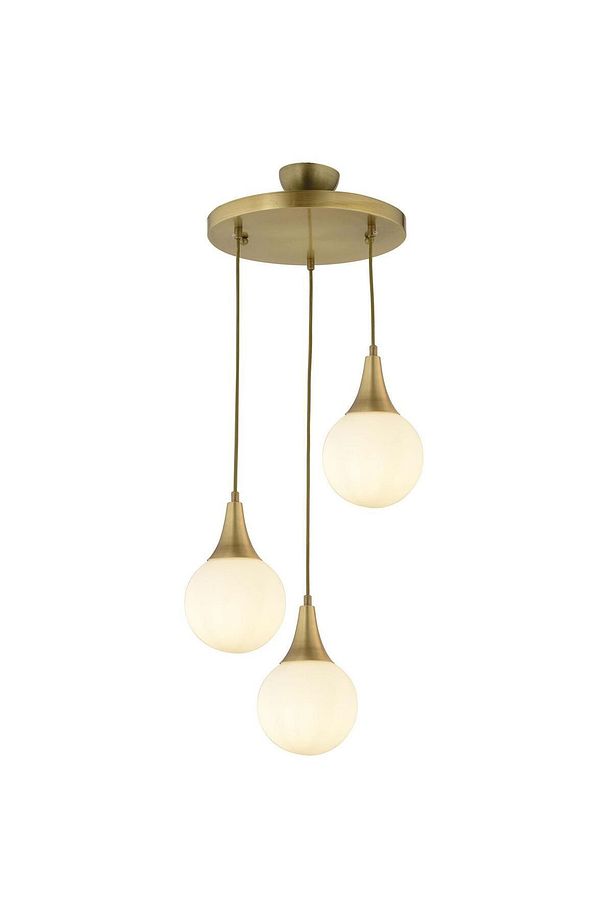 Damla 3 Lü Yuvarlak Eskitme -Led Ampul  Dahil Modern Koridor Mutfak Salon Sarkıt Avize - 5