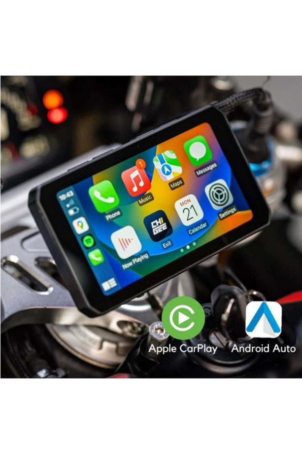 AIO-5 Lite Motosiklet CarPlay Android Auto GPS Navigasyon Sistemi, BSD, STARVIS HDR 5" LCD, 60FPS, - 2