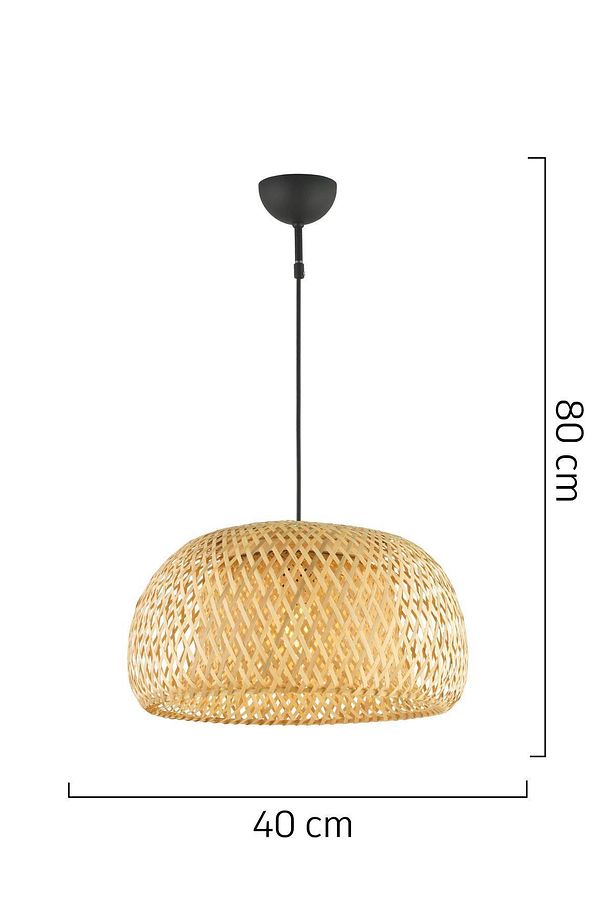 40 x 40 Briella Tekli Rattan Modern Tasarım Oturma Odası Avize Salon / Oturma Odası Hasır Haki 81-9 - 4