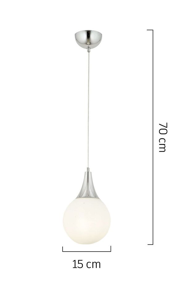 Damla Tekli Krom Modern Koridor Mutfak Salon Avize - 3