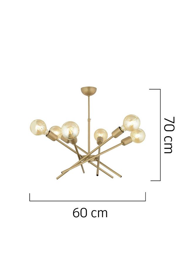 Meter 6 Lı Eskitme Modern Genç Odası Mutfak Yatak Odası Salon Avize - 5