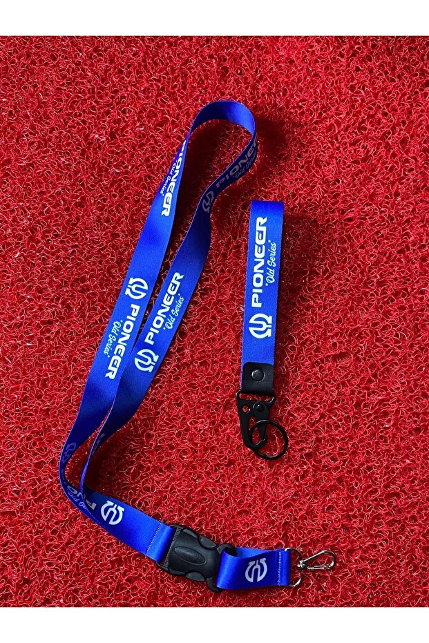PIONEER KEYCHAIN AND NECK LANYARD SET - HIGH-QUALITY CAR/MOTORCYCLE ACCESSORY