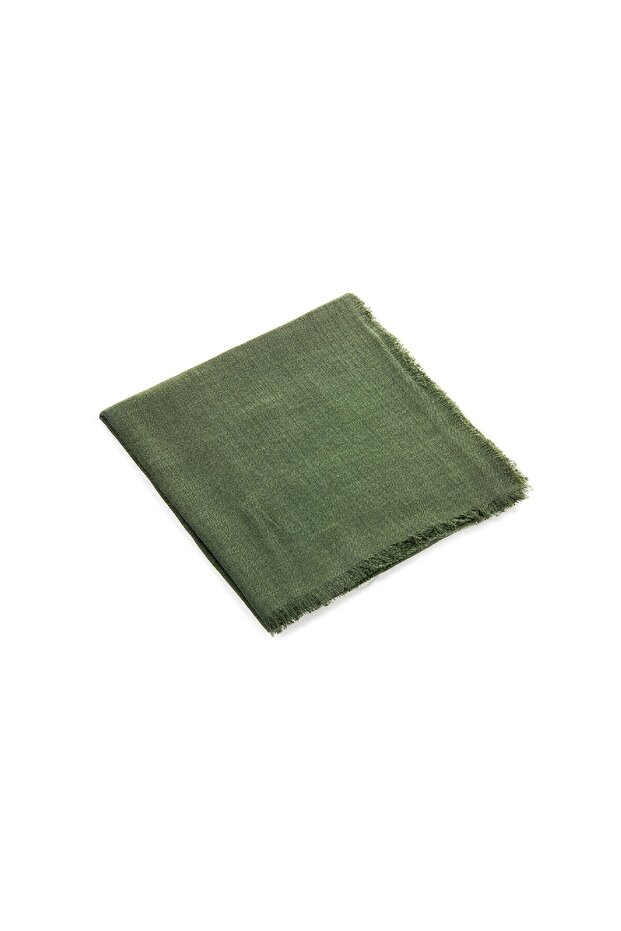 Flamed Square Cotton Blanket - Green