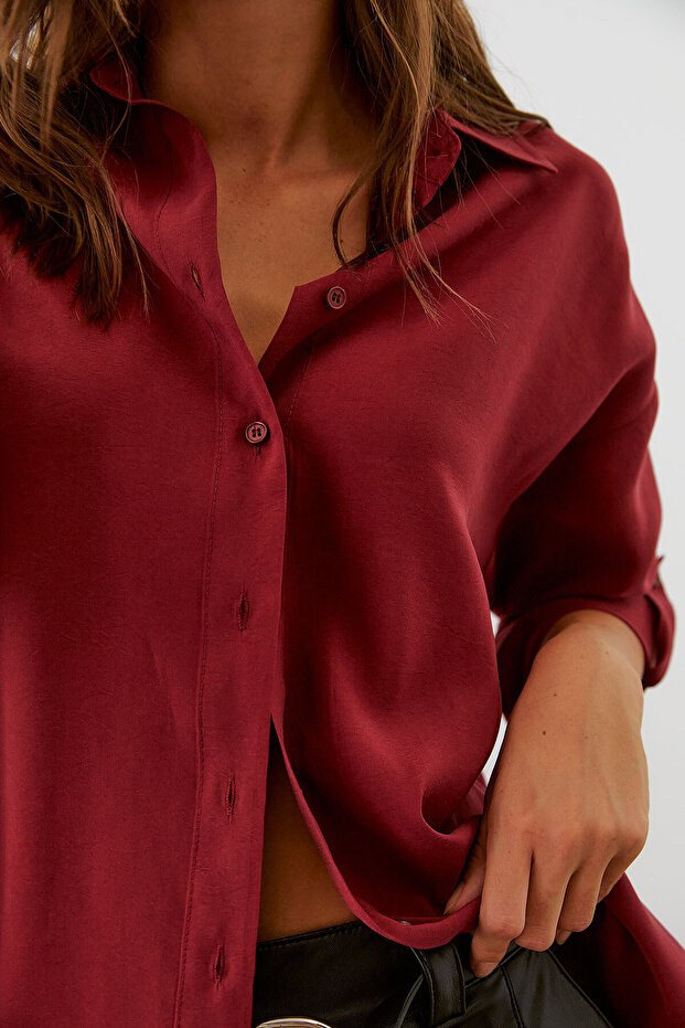 Apoletli Oversize Gömlek - 5