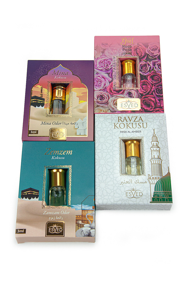 Hac ve Umre Kokuları 4 lü Set: Mina, Gül, Zemzem ve Ravza Kokusu ve Esansı - 6