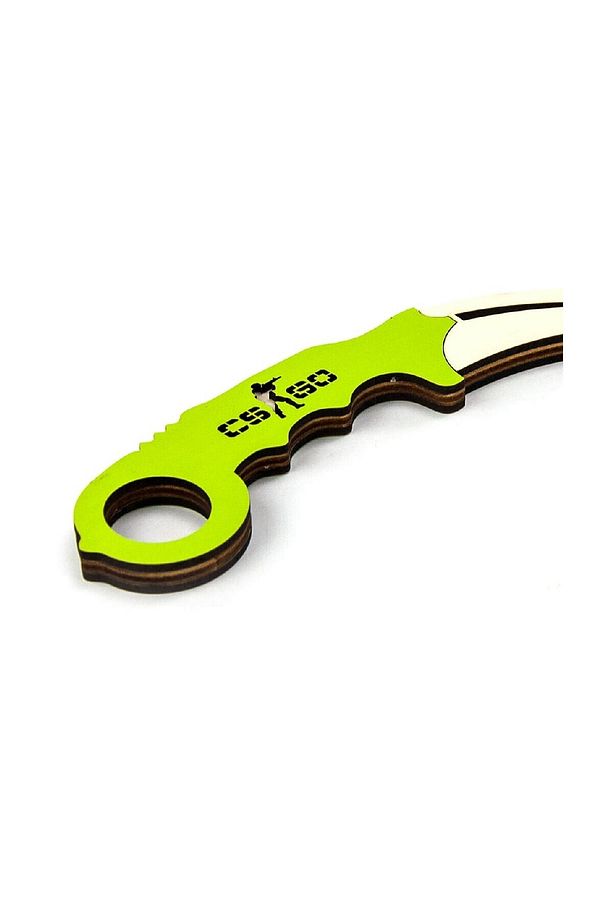 Ahşap Karambit - Cs Go Karambit Oyuncak - Eğitici Oyuncak - Yeşil - 2