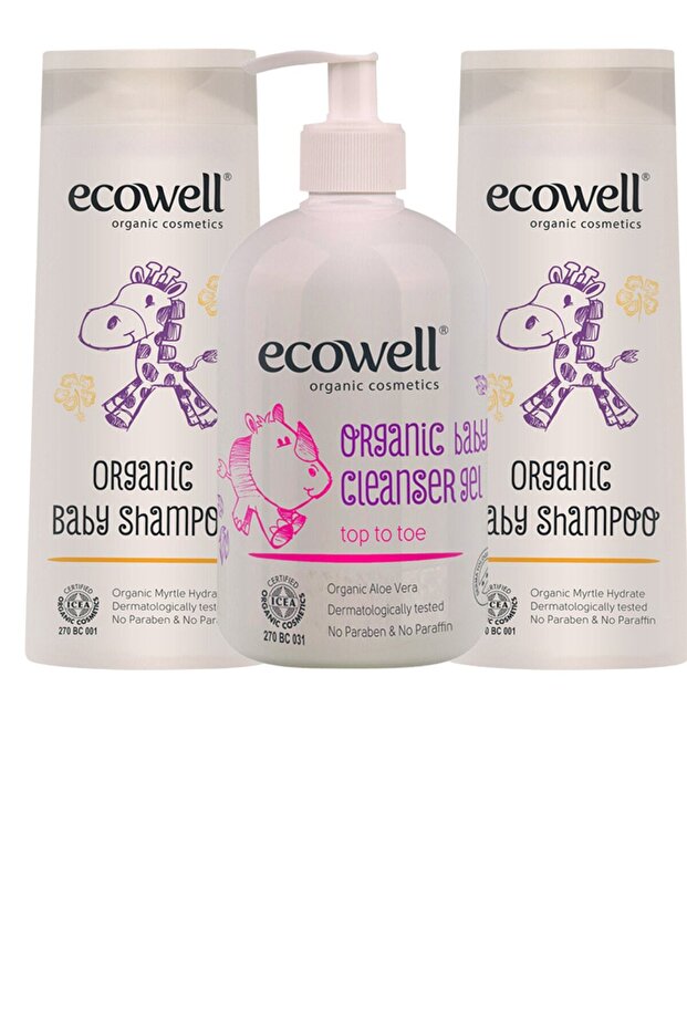 Organic Baby Shampoo 2 Pieces + Organic Cleansing Gel