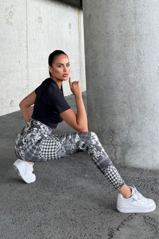 طماق نمط Houndstooth - 1