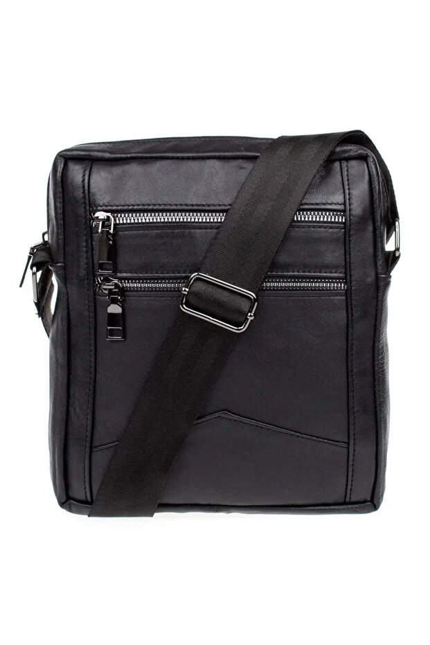 Genuine Quality Leather Black Freebag Men's Bag