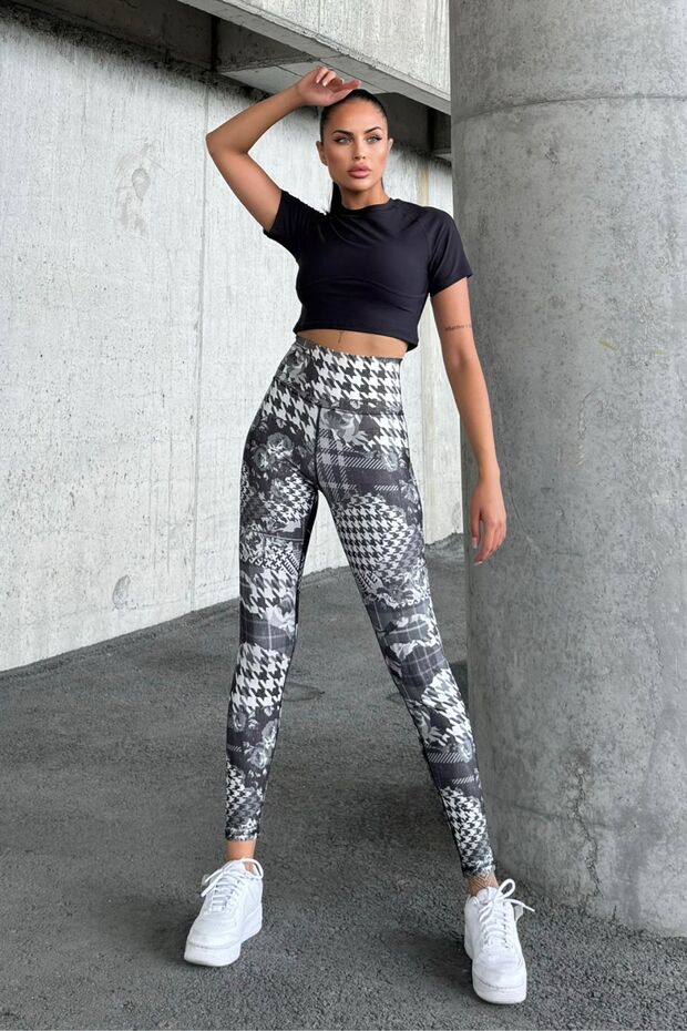 طماق نمط Houndstooth - 5