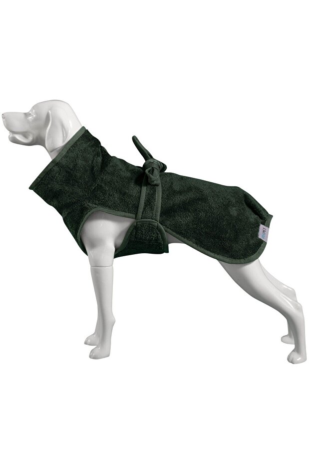 Bamboolux ® Natural Bamboo Super Water Absorbent Luxury Towel Adjustable Waist Bathrobe for Small and Large Breeds