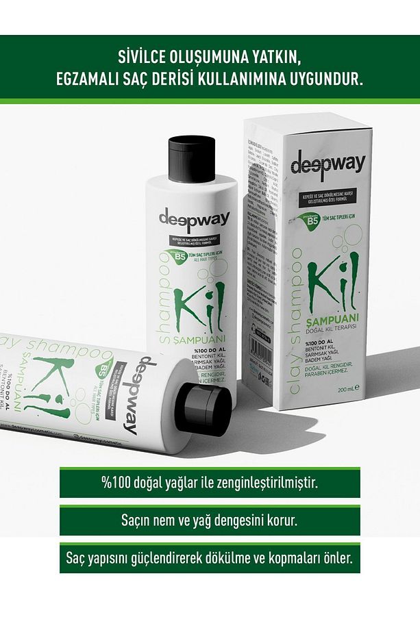 Deepway Kil Şampuanı Egzama, Sivilce ve Dökülmesini Durdur - 1