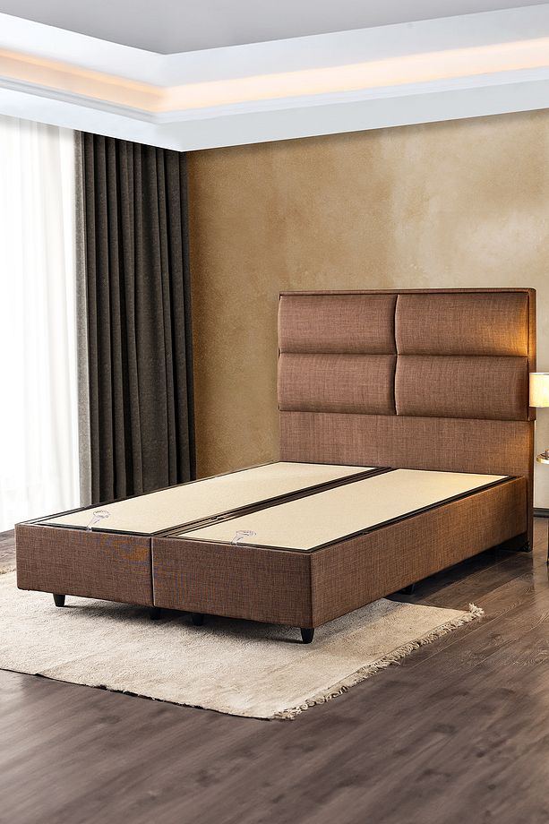 Cotton No Turn 160x200 Çift Kişilk Yatak Baza Başlık Seti %100 Pamuk Yatak Lüks Baza ve Başlık Takım - 2
