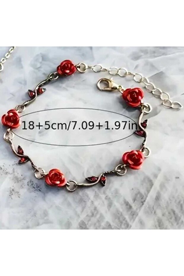 مجموعة إكسسوارات سوار الورد - 4