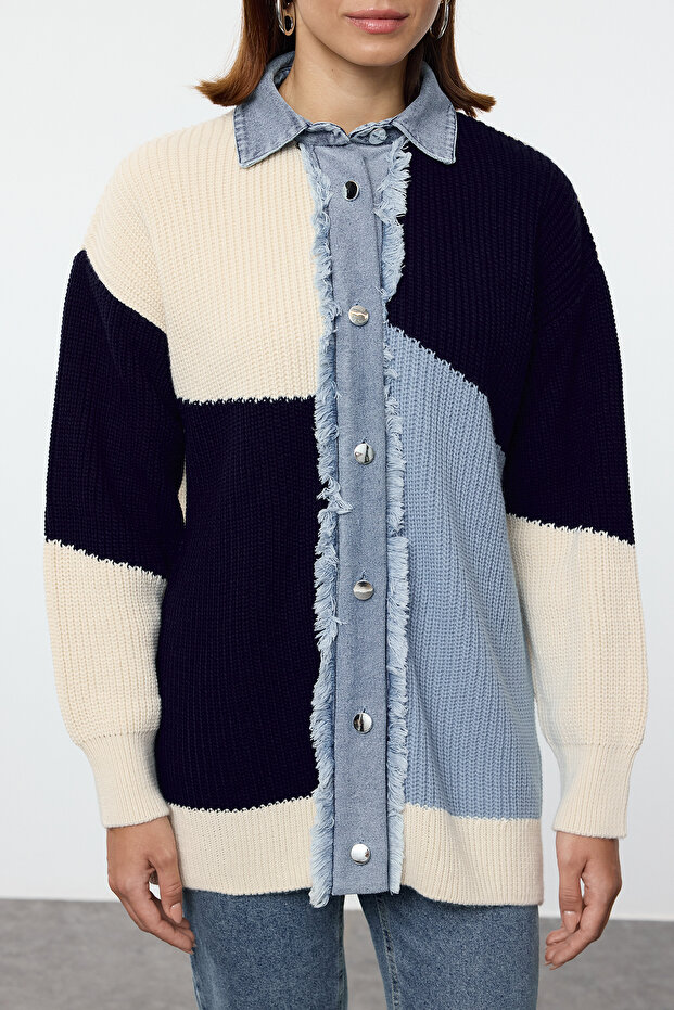Mavi Denim Kumaşlı Triko Hırka TCTAW25TH00018 - 3