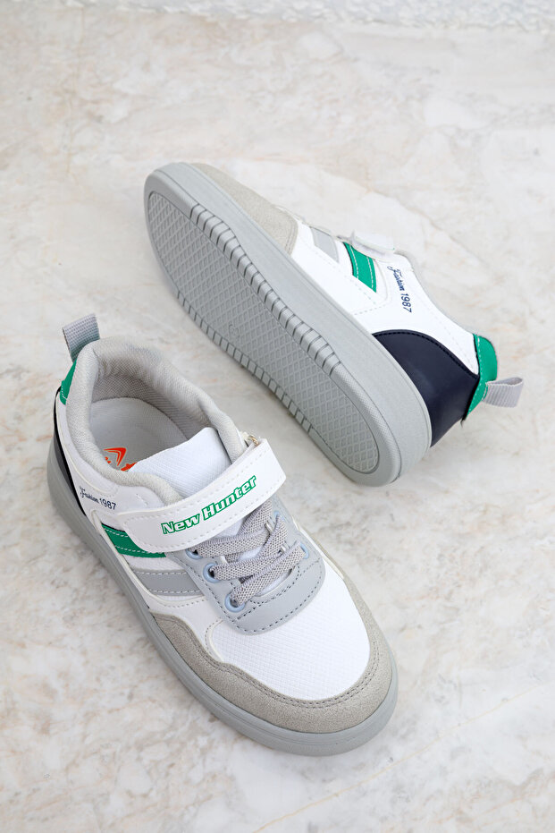 Gyermek tornacipő 19612 - jég, fehér és zöld - 3