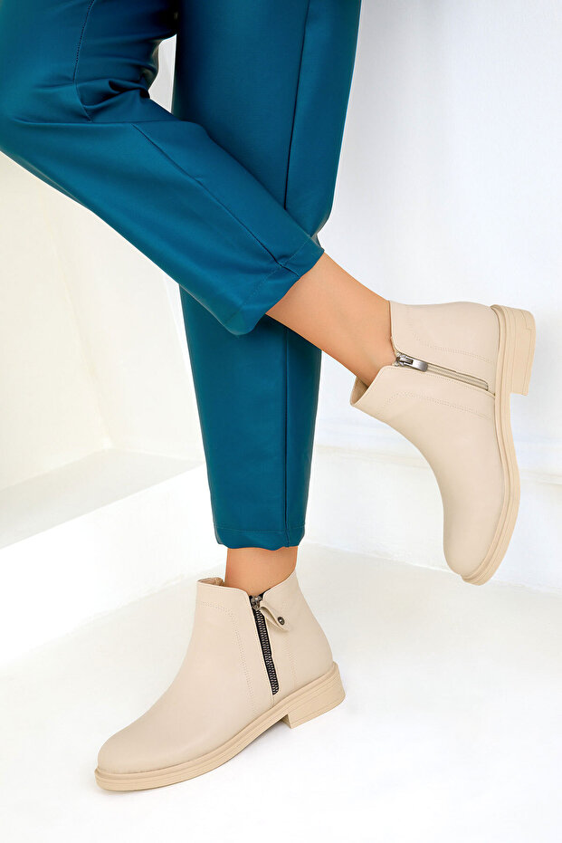 Bej Kadın Bot & Bootie 19553 - 3
