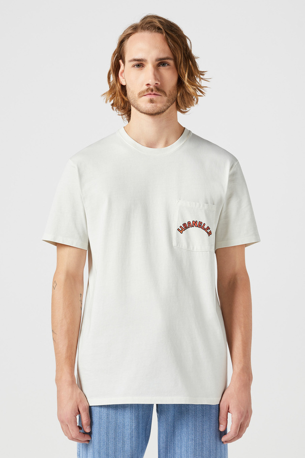 Vintage Graphic Patterned Tee - White - 1