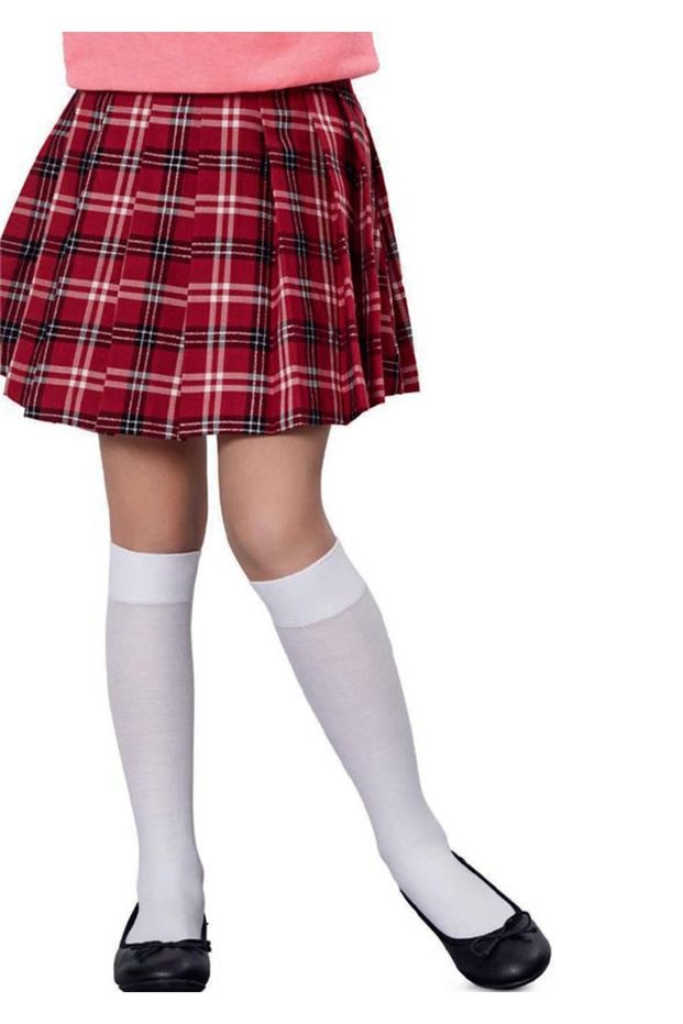 Sayıl 3 Pieces White Color Knee Length School Socks