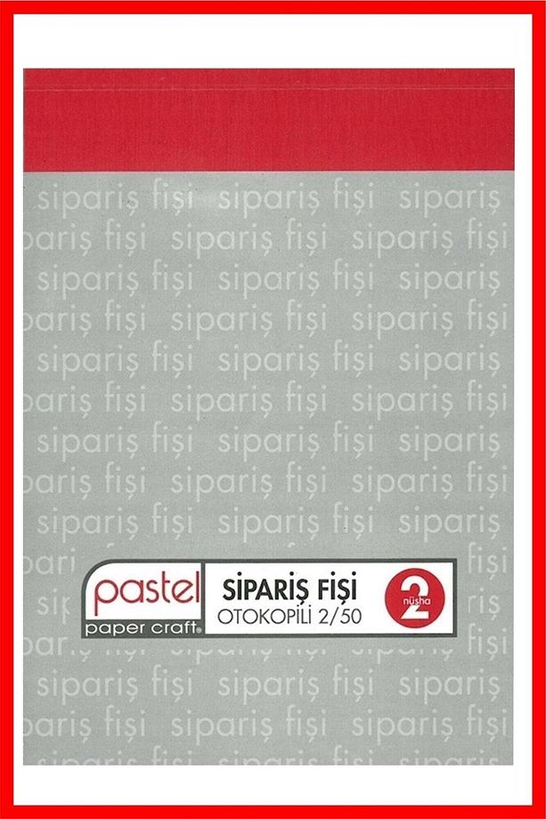 Sipariş Fişi 14x20 Cm Boyutunda 2/50 Otokopili 1 Asıl 1 Suret 2 Nüsha 12'li Paket (1 Dz.) 12 Adet - 1