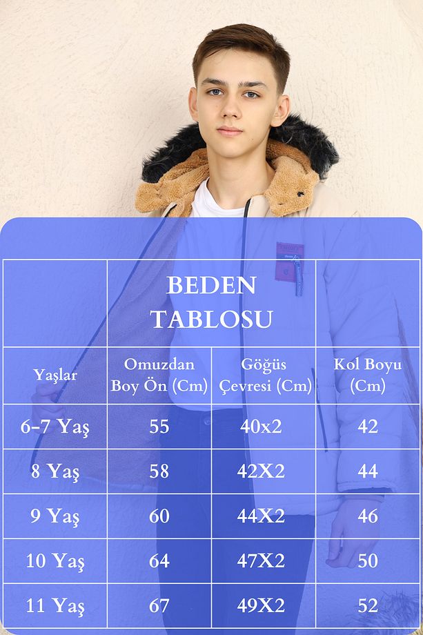 Erkek Çocuk Kışlık Kapüşonlu Kaban - 3