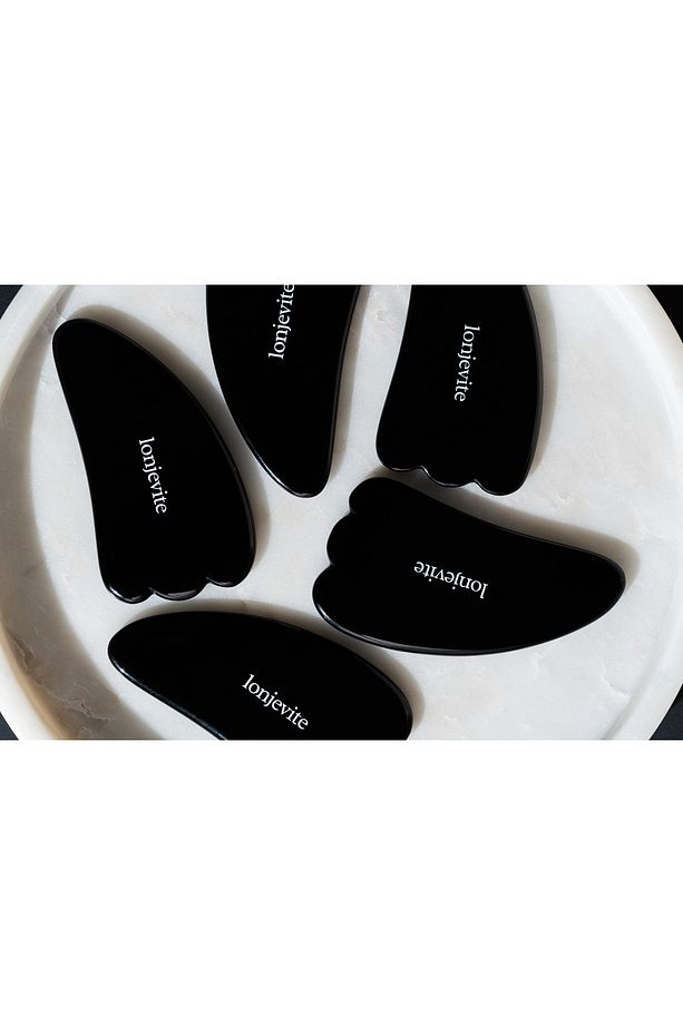 Siyah Obsidiyen Gua Sha | Wing-shape Black Obsidian Gua Sha - 4