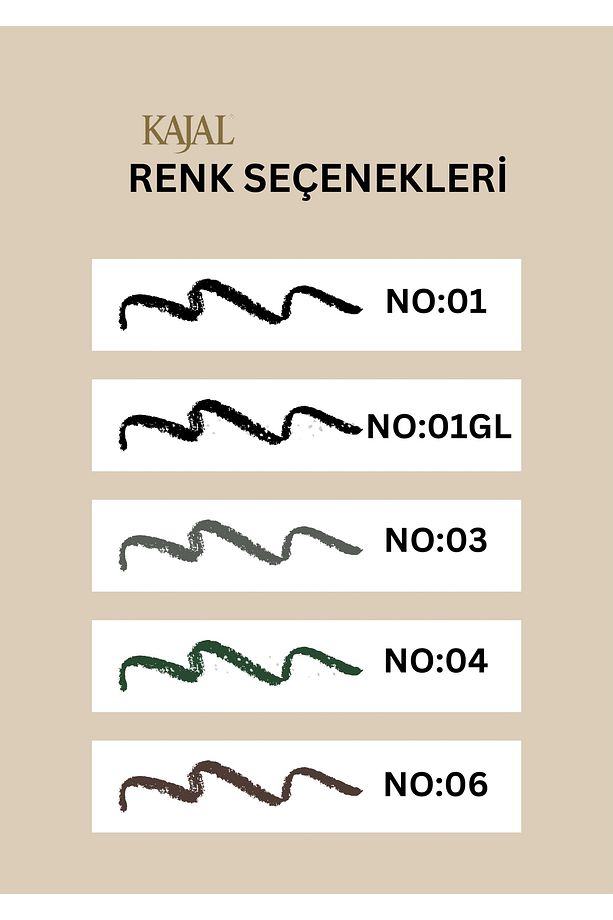 Antrasit Gri Suya Dayanıklı Göz Kalemi & Charcoal Gray Selective Waterproof Eyeliner Pencil - No: 03 - 2