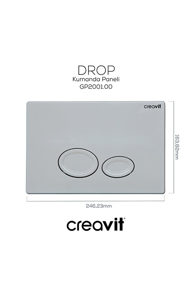 Drop Beyaz Askı Rezervuar Kumanda Paneli - 6