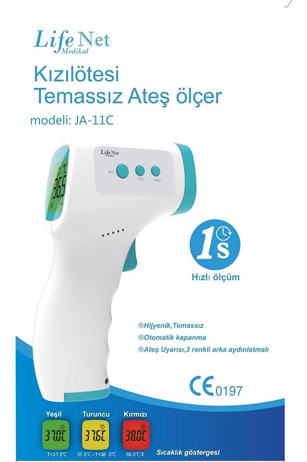 Life Net Medikal Temassız Alından Dijital Ölçer Termometre Temassız Ateş Ölçer - 3