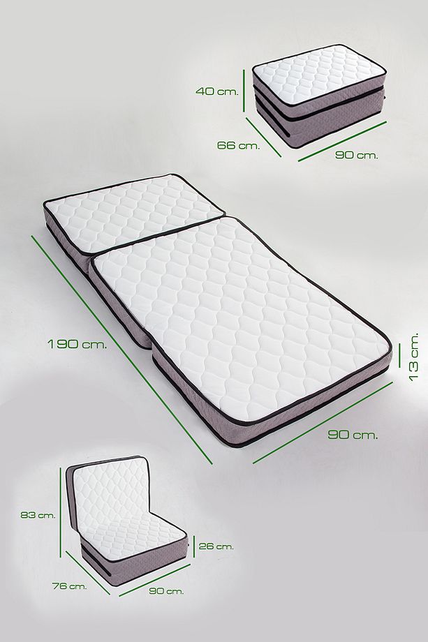 Yatak Deluxe Kuştüyü Sünger Katlanır Yatak 90x190 Cm - 6