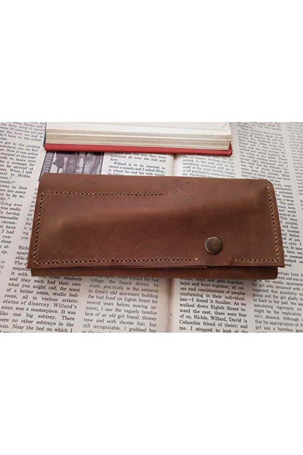 Crazy Genuine Leather, Completely Handcrafted, Pencil Case for Your Special Pens (8*18cm) Tt2