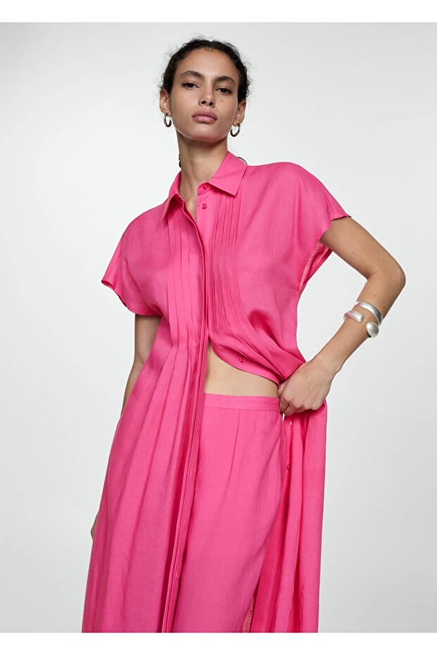 Düz kesim lyocell pantolon - 6