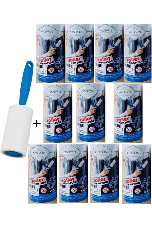 1 11 Adet Yedek Rulo Premium Quality Kedi Köpek Tüy Toplayıcı 60 Yaprak Rulo - 1