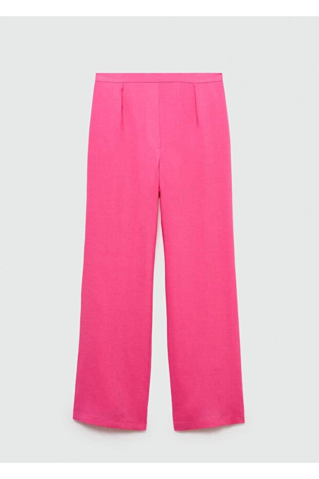 Düz kesim lyocell pantolon - 3