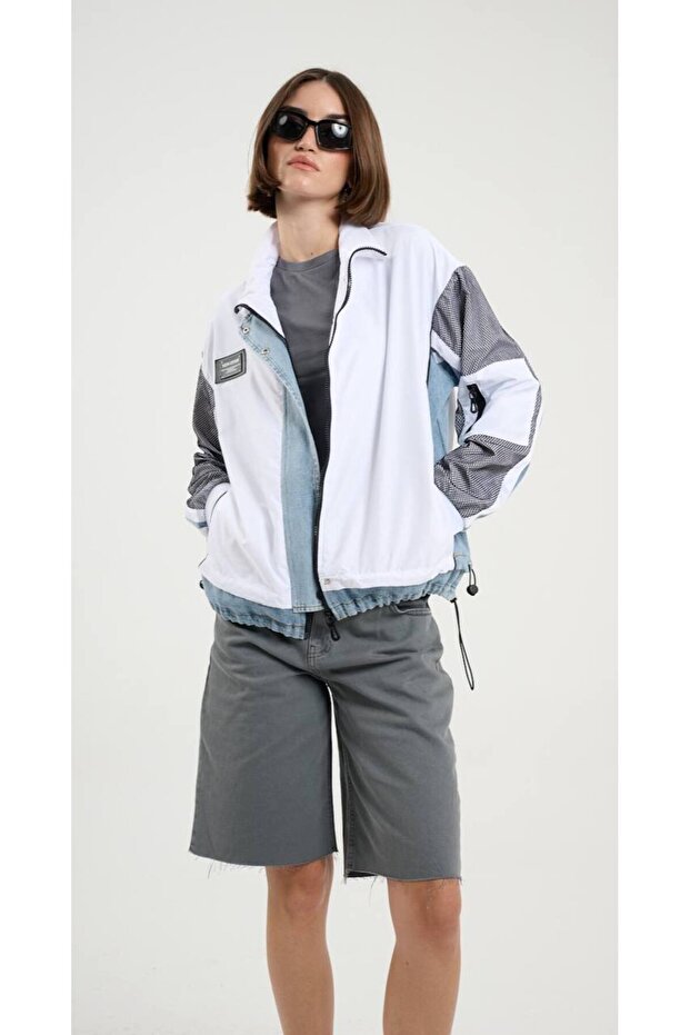 File Detay Şerit Kadın Ceket - 1