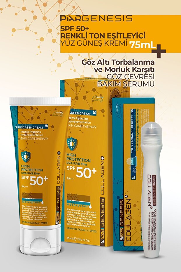 Genesis Collagen - Hyperpigmentation Sun Cream and Eye Contour Care Serum Set of 2
