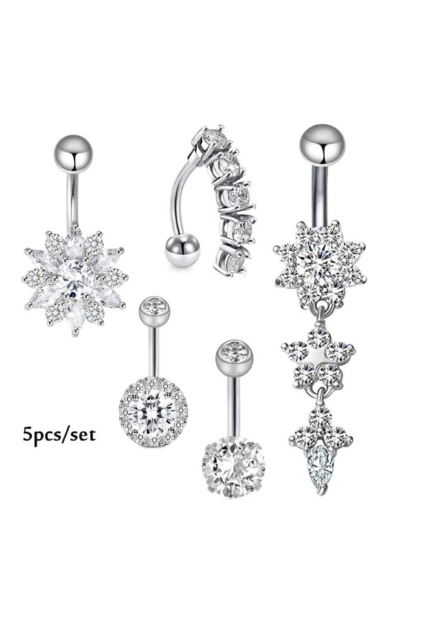 5'li Set Göbek Piercingi - 1
