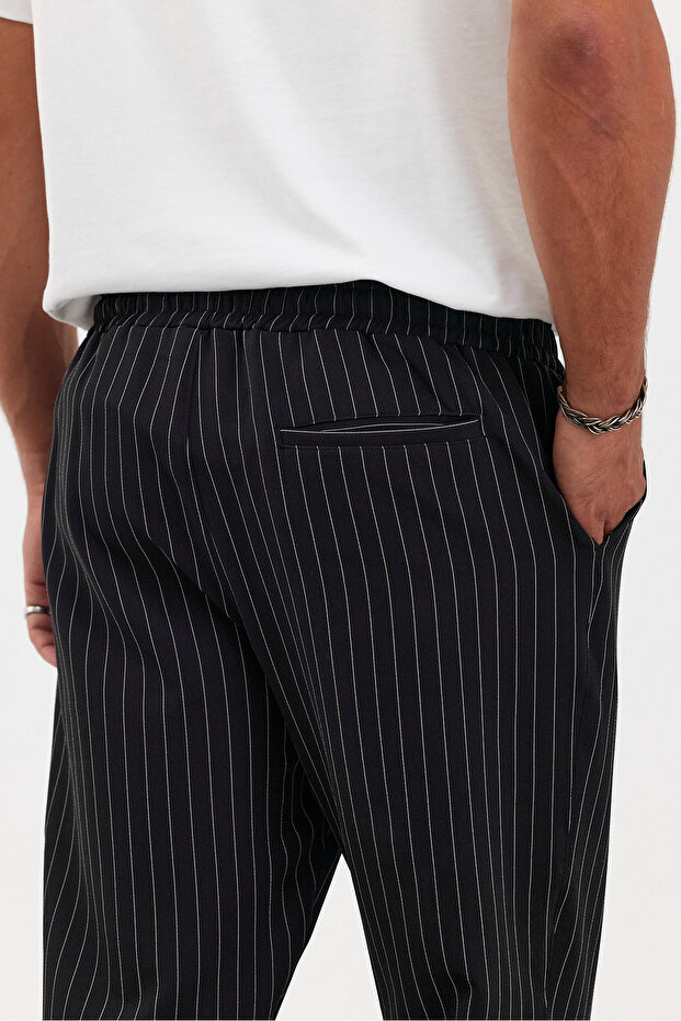 Çizgili Regular Erkek Pantolon - 4