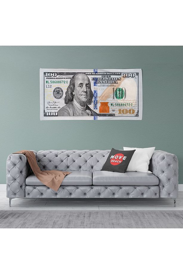 Dolar Desenli Kumaş Duvar Örtüsü,duvar Halısı - 2