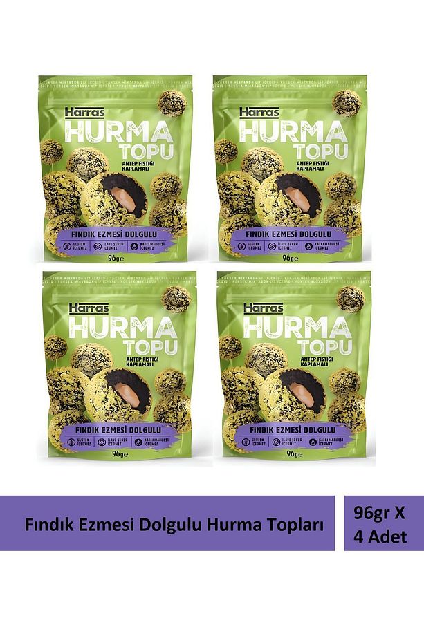 Antep fıstık kaplı hurma topları 96 gr X 4 Adet - 1