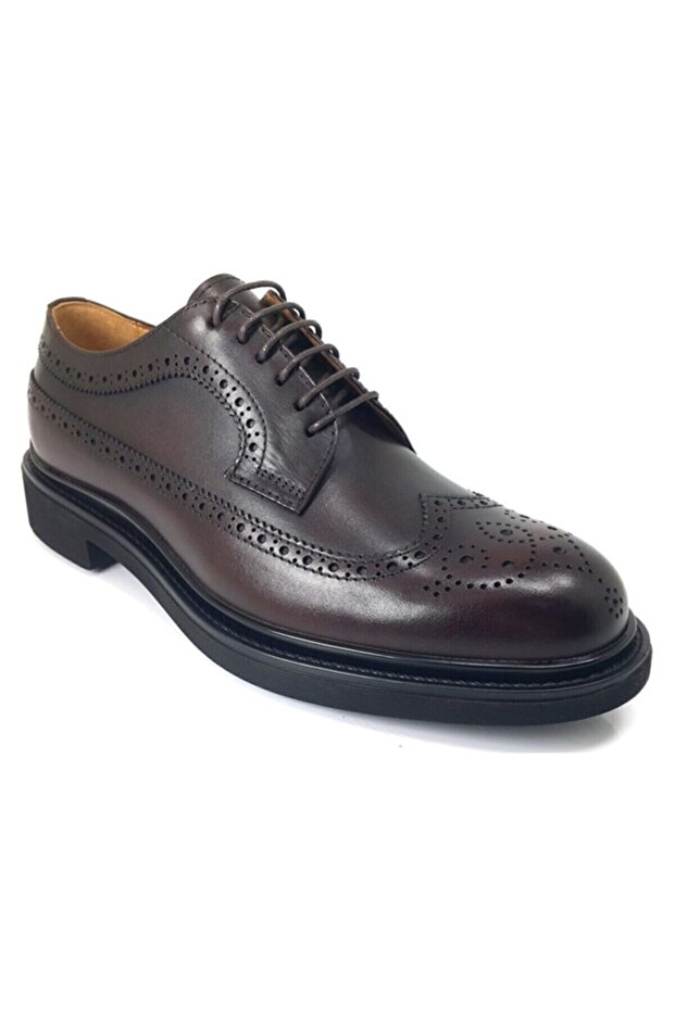 3814 New Season Brown Classic Leather Men's Shoes