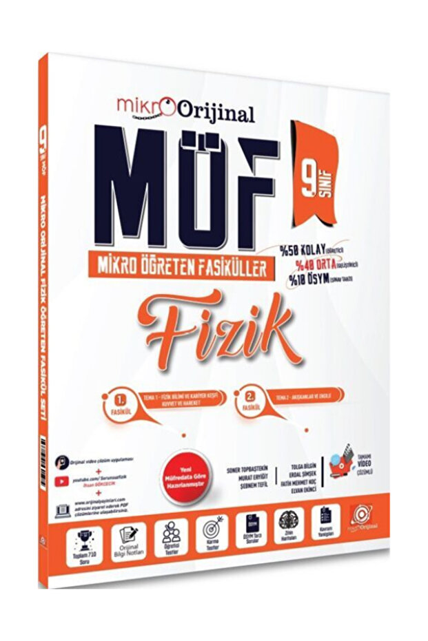 Orijinal Mikro 9. Sınıf Fizik MÖF Mikro Öğreten Fasiküller  Murat Eryiğit  Şebnem Tefil - 2