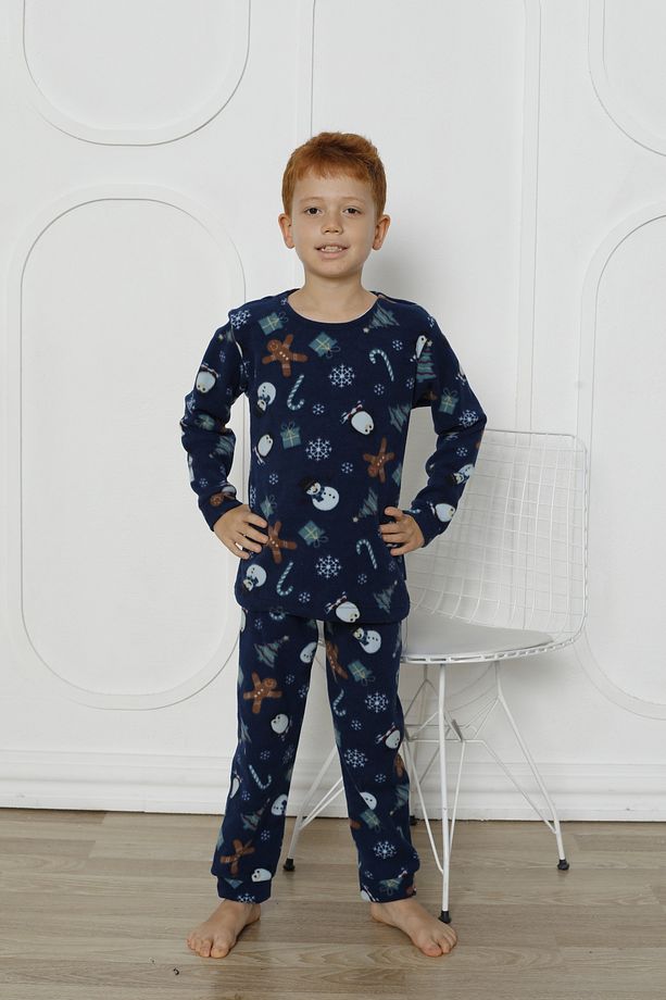 Kışlık Çocuk Polar Pijama Takım - 4