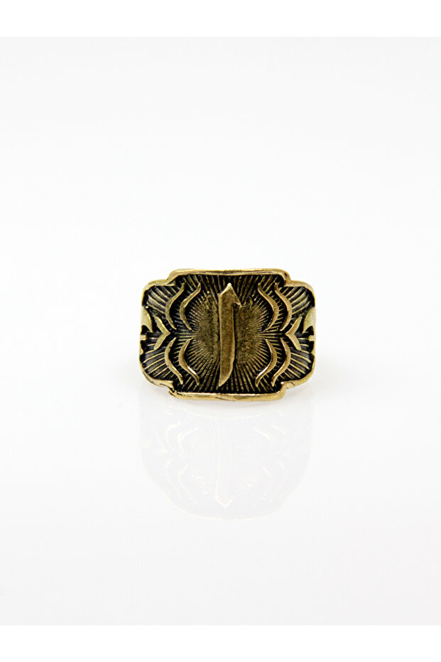 Elif Model Antique Men's Adjustable Ring - 1