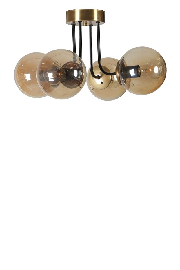 PABLO 4 LÜ ESKİTME BAL CAMLI AVİZE - 3