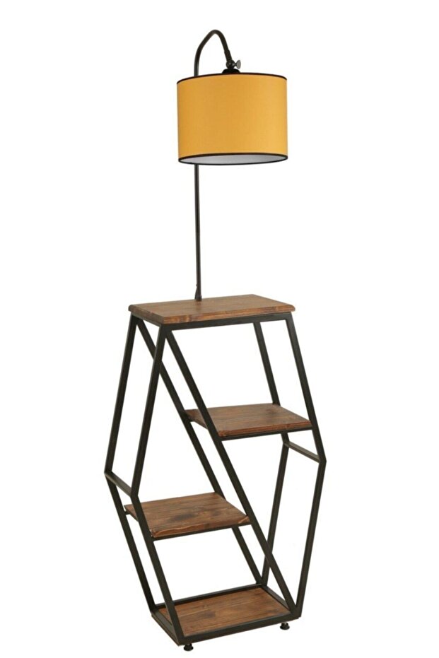 Sembol Ceviz Lambader Silindir Hardal Abajurlu - 2