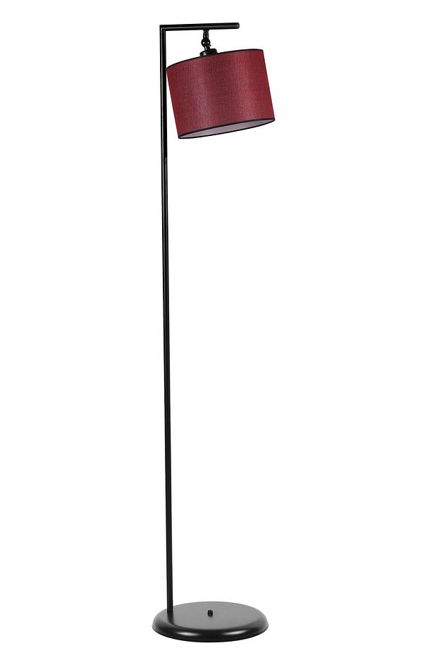 SMART SİYAH SİLİNDİR HASIR BORDO ABAJURLU LAMBADER - 1